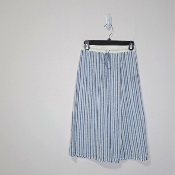 Sita Murt striped knee length linen skirt blue 4 - Picture 6 of 10